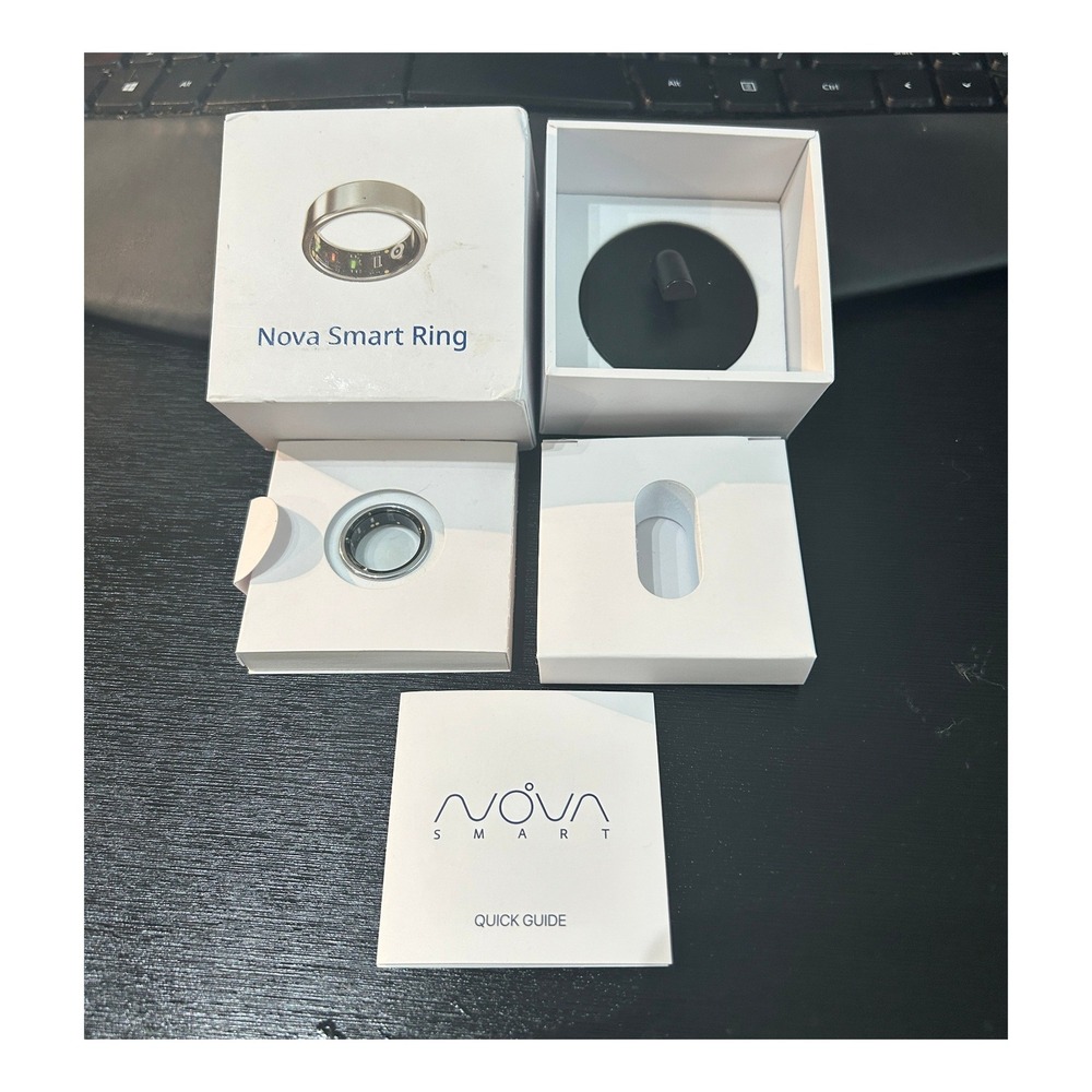 Nova Smart Ring Silver Size‎ 7 Fitness Sleep Tracker Wearable Tech Wellness
